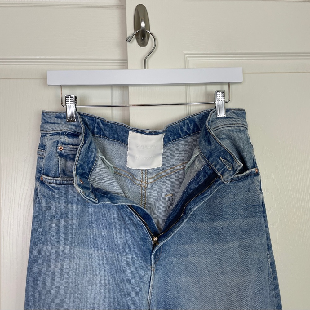 MOTHER Light Blue Wide Leg Flare Jeans - Picture 5 of 13